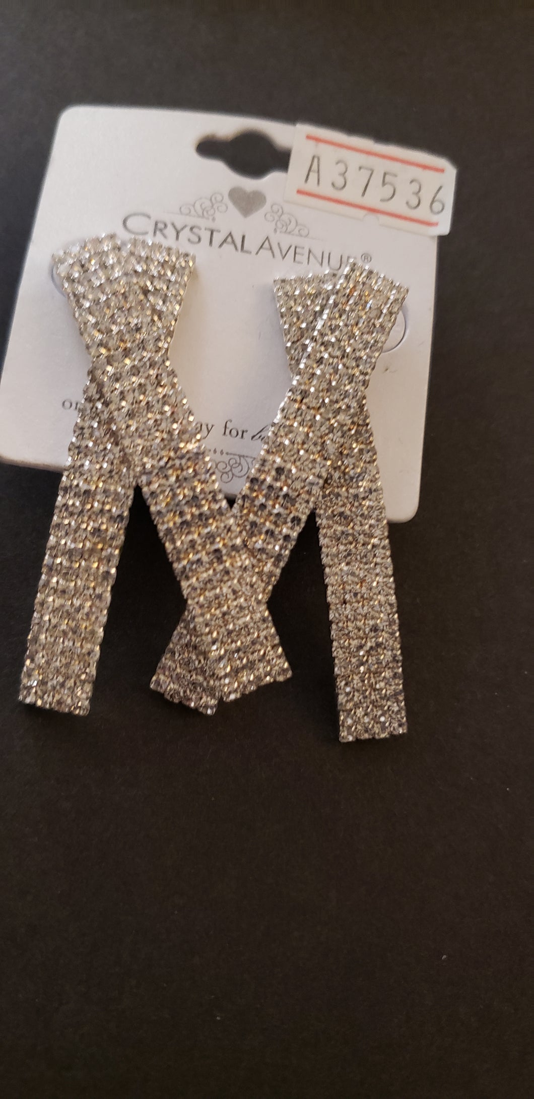 Silver X earrings